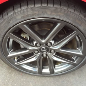 Badly scratched alloy wheel fixed