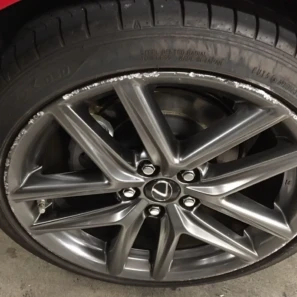 Alloy wheel badly scratched