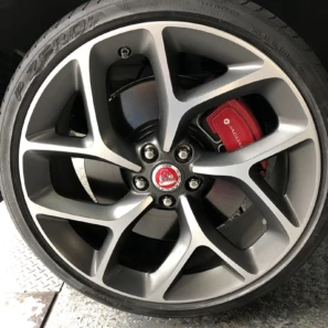 Jaguar alloy wheel repaired