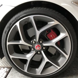 Jaguar alloy wheel scratched