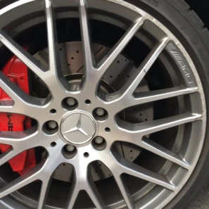 Mercedes alloy wheel scratched