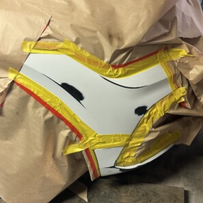 Volkswagen bumper repair masking